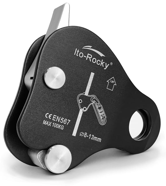Ito Rocky Rope Grab - Fall Belay Device for Rope Climbing Arborist Rescue and Aerial Work