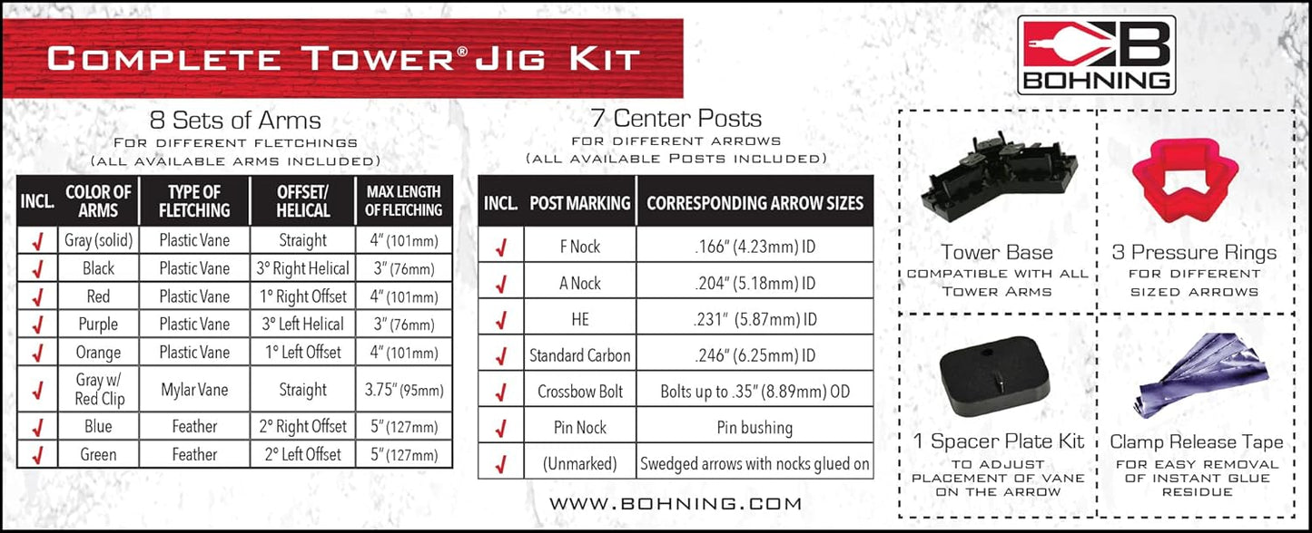 Bohning Complete Tower Jig Kit, Black