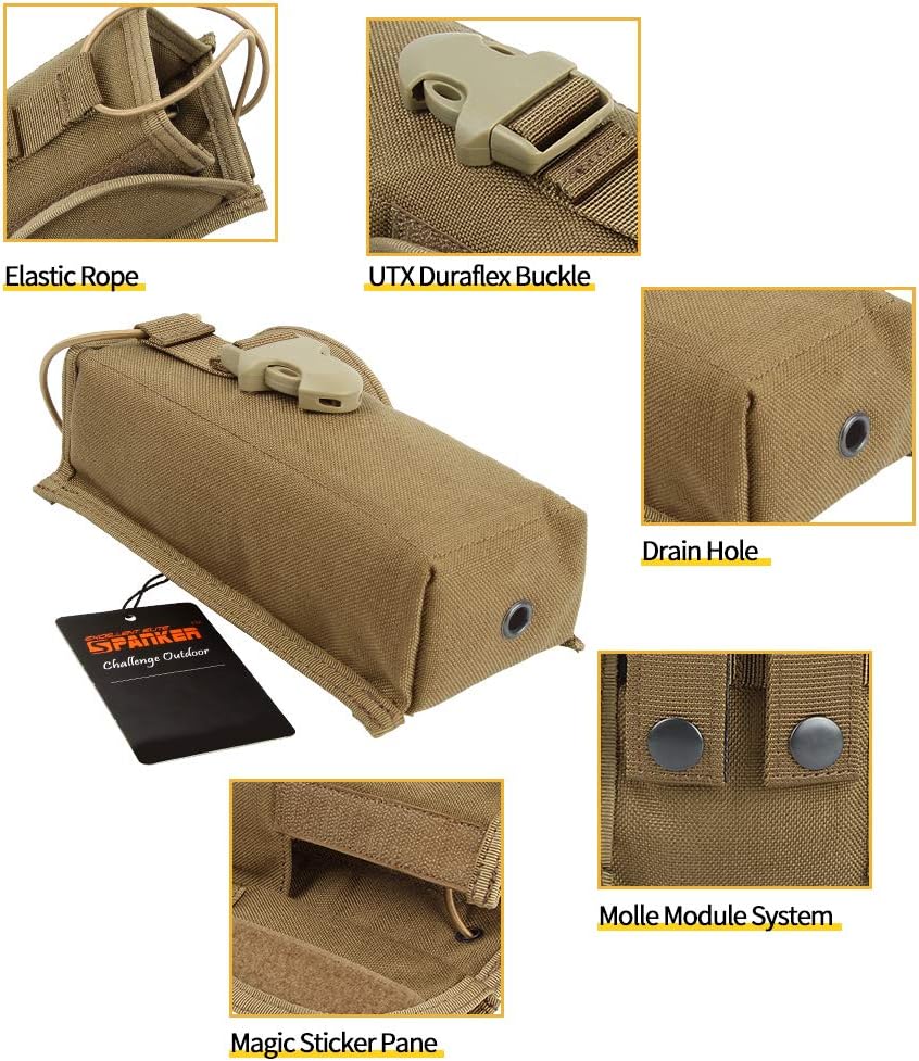 EXCELLENT ELITE SPANKER Tactical Universal Radio Holster Pouch Holder Case Bag Molle Adjustable Military Walkie Talkie Holder