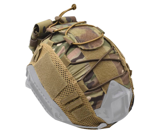 Tactical Fast Helmet Cover and Battery Pouch Counterweight Pouch Fit Size M/L Fast PJ BJ MH Helmet (CP)