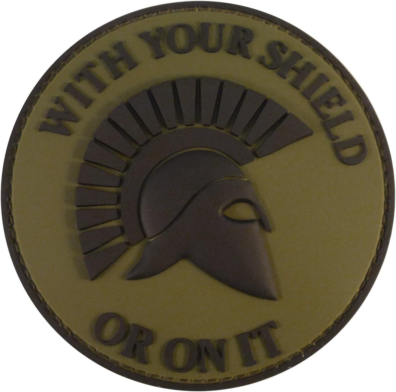 Spartan PVC Morale Patch for Velcro - Tactical Blackout Subdued Patch for Backpacks & Hats