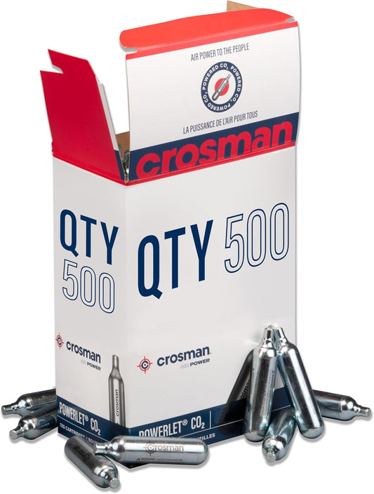 Crosman 500-Count CO2 Cartridges For Air Rifles And Air Pistols,Silver
