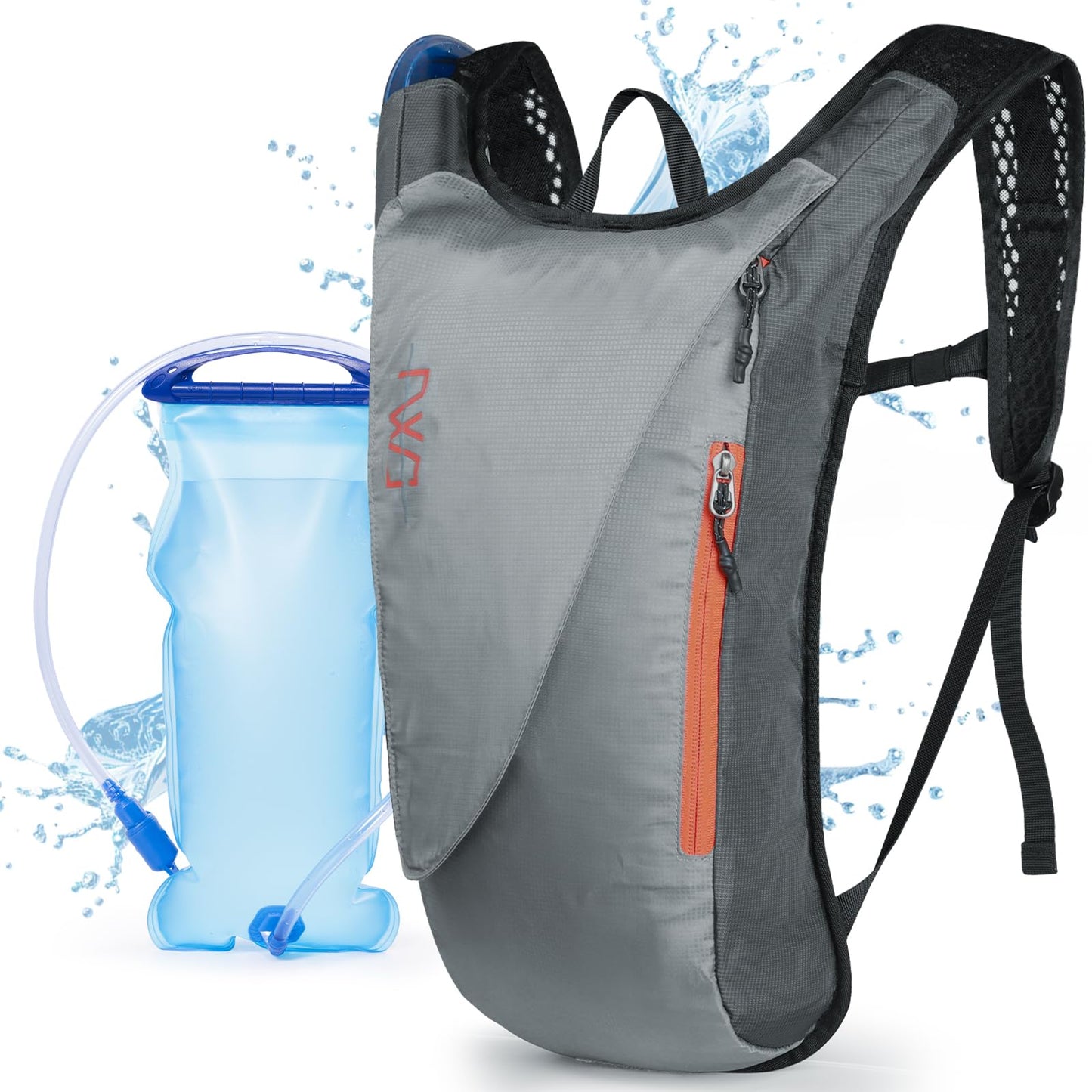 FEIWOOD GEAR Hydration Pack Backpack with 3L PEVA Water Bladder, 10L Lightweight Hydration Water Backpack for MTB Cycling Hiking Running Women Men