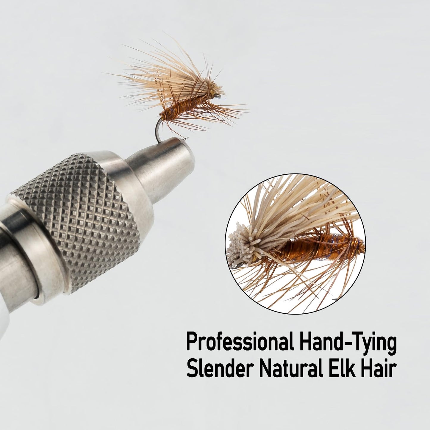 Alwonder Elk Hair Caddis Fly Kit, 10-Pack Caddisflies Dry Trout Flies Fly Fishing Lures Assortment with Storage Box, Size 16 Caddis Flies for Trout Fishing