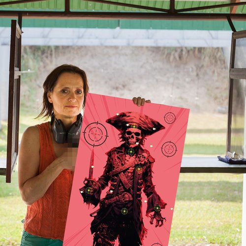 Motipuns 24 Pcs Monster Shooting Paper Targets 12 x 18 Inch Outdoor Practice Paper Fun Large Zombie Targets for Range for The Range Outdoor Practice, 6 Styles