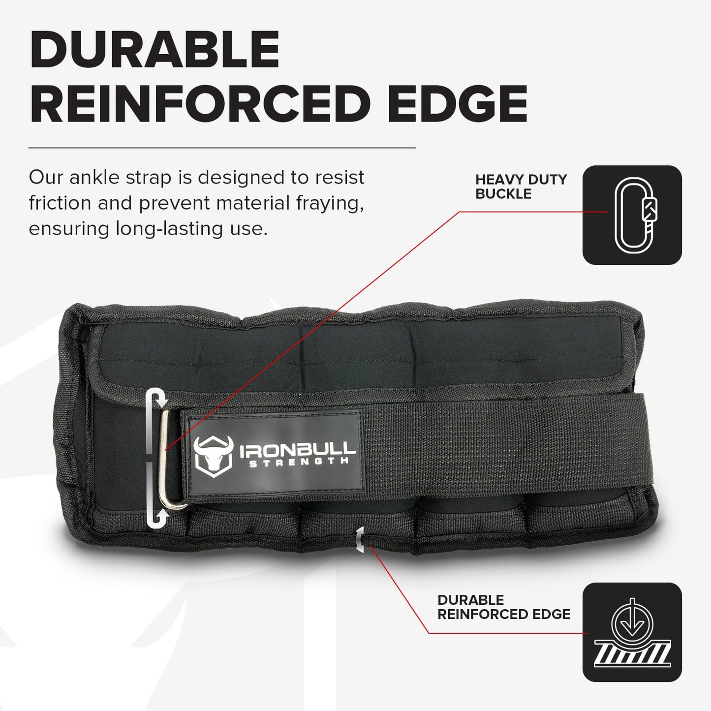 Adjustable Ankle Weights (Pair) - Weighted Ankle Weight for Walking, Gym and Exercise - 2, 4, 6, 8, 10 LB Leg Weight with Straps for Women and Men (Black)