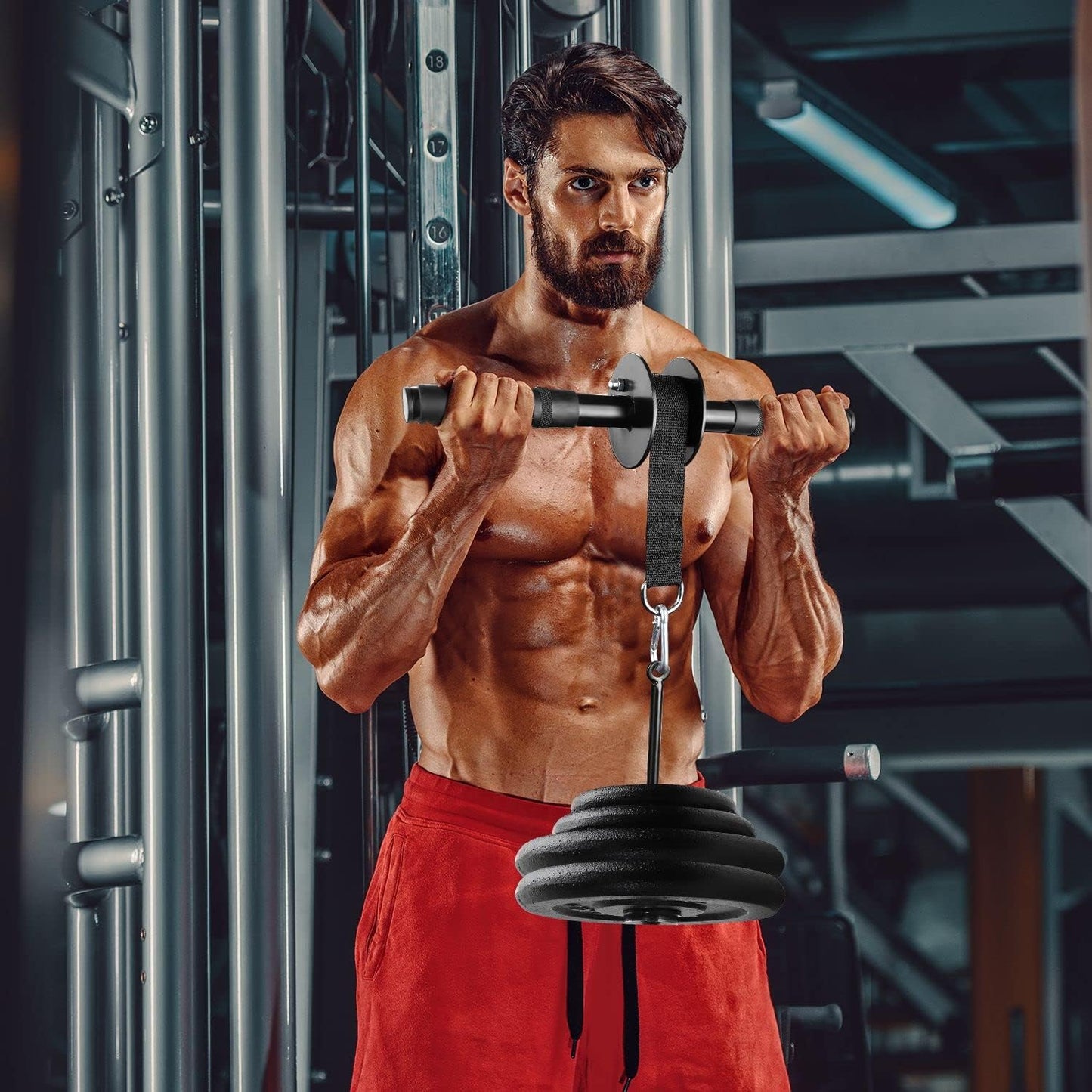 A2ZCARE Wrist and Forearm Blaster – Wrist Roller and Forearm Roller - Perfect for Strength Training and Workout – Fit 1-inch Standard Weight Plates