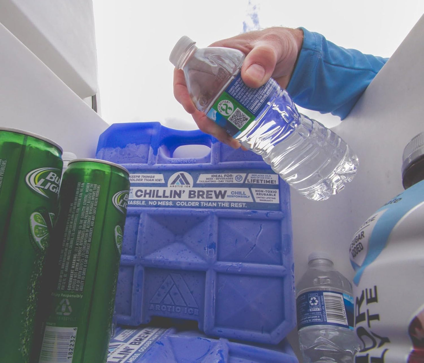 Arctic Ice Reusable Ice Pack - Long Lasting Beverage Cooler Freezes at 28°F