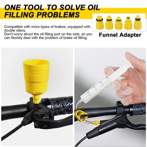 YOUMAYSTORY Hydraulic Brake Bleed Kit for Shimano,TEKTRO, MAGURA and Other Mineral Oil Brake Systems, Brake Fluid Change Hydraulic Kits, Including High Performance Brake Fluid Mineral Oil 120ml