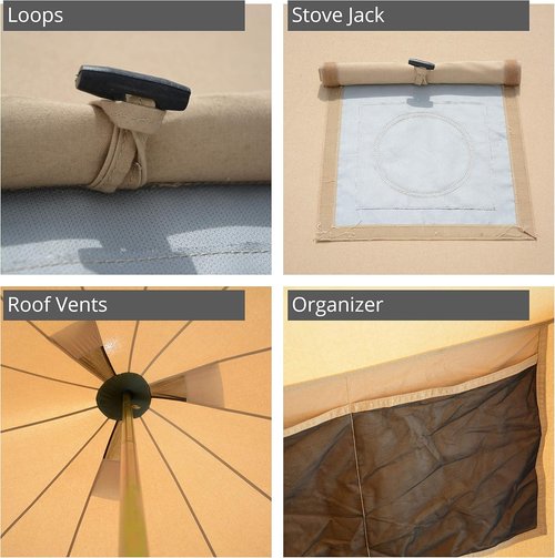 Regatta Bell Tent (Desert Red, 20' (6M), Fire Water Repellent)