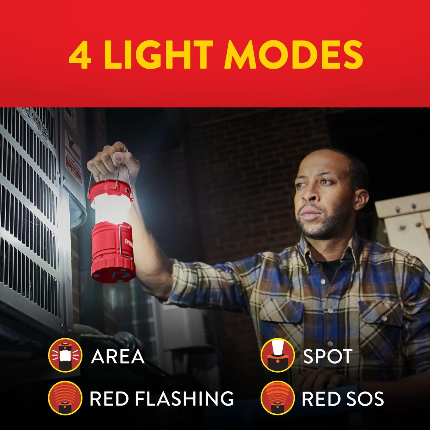 Eveready LED Camping Lantern 360 PRO (3-Pack), Super Bright Tent Lights, Rugged IPX4 Water Resistant LED Lanterns, 100 Hour Run-time (Batteries Included)