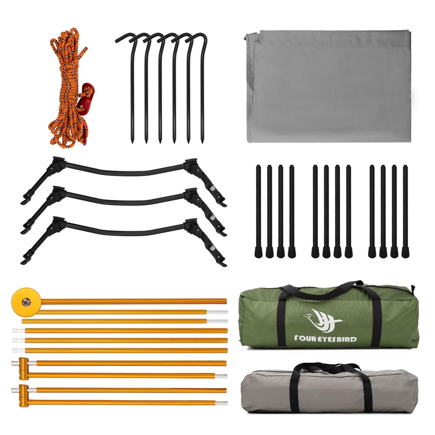 Arctic Lemmings 4-in-1 Camping Cot Tent, Foldable Elevated Tents Set for 1 Person to Use, Portable Tent for Outdoor Hiking, Camping