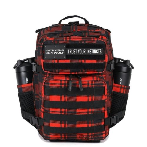 WOLFpak 35L Backpack (Buffalo Red Plaid) Medium Gym and Travel Backpack, Military Grade, Multipurpose Utility Bag for Men and Women, Heavy-Duty & Durable