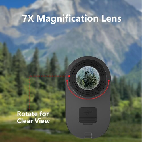 ProTap Golf Rangefinder with Slope 1200 Yards Laser Range Finder, 7X Magnification, Flag Pole Locking Vibration, Rechargeable Range Finders Golf with Multi Functional IPX4 Waterproof Waist Bag