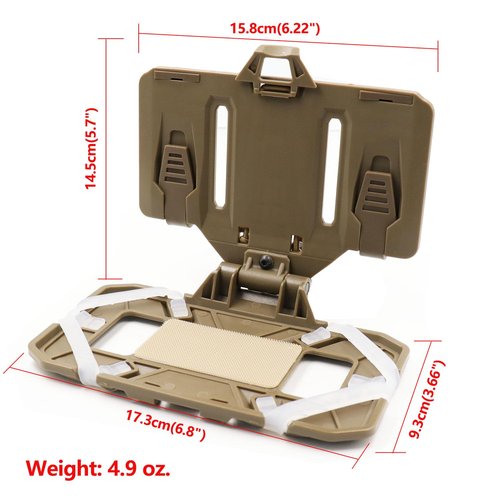 LThyzszb Tactical Vest Phone Holder Plate Carrier Phone Mount, Universal Phone Chest Mount for Screen Size 4.7"-6.7" (Tan)