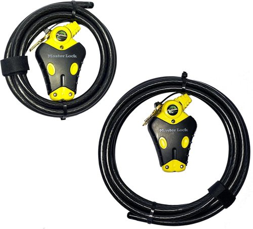 Master Lock - Two 6 ft Python Adjustable Cable Locks Keyed Alike, #8413KACBL-6-6