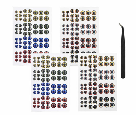 Fish Eyes for Lures Making - Large Fishing Lure Eye 6mm 7mm 10mm Assortment for Fly Tying DIY Materials Tool