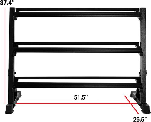 CAP Barbell Dumbbell Rack for 5-50lb & 5-75lb Weights | Durable Storage Solution
