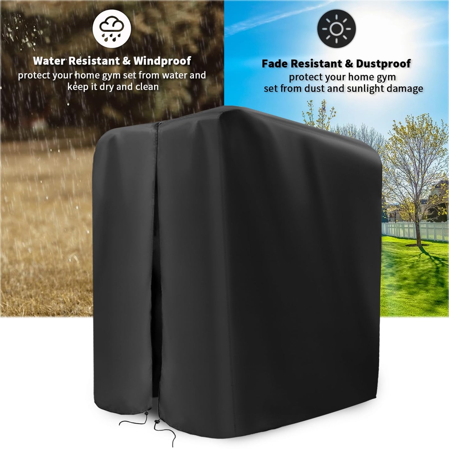 Guisong Protective Cover for Home Gym Set, Waterproof& Dustproof Cover for Gym Station/Home Excersize Equipment Set-Indoor or Outdoor