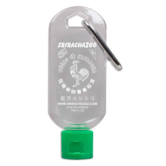 Sriracha2Go 3-Pack - BPA Free, TSA Approved, Leak Proof, Reusable, Stainless Steel Carabiner Clip