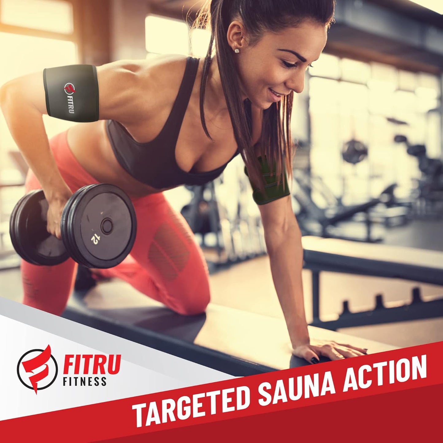 Fitru Premium Arm Trimmers for Men & Women | Sauna Arm Wraps for Flabby Arms Increasing Heat & Sweat During Exercise