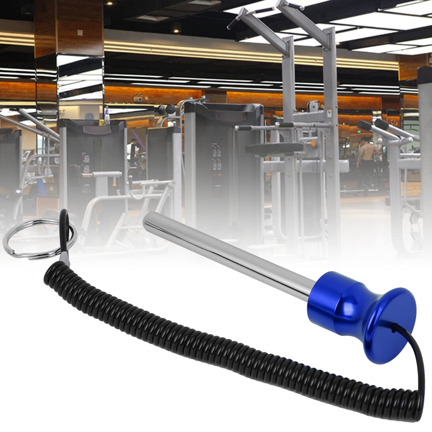 Weight Stack Pin, Aluminium Alloy Magnetic Weight Stack Pin with Pull Rope Weight Pin Strength Training Equipment for Commercial Gym Home Gym Physical Exercise Fitness