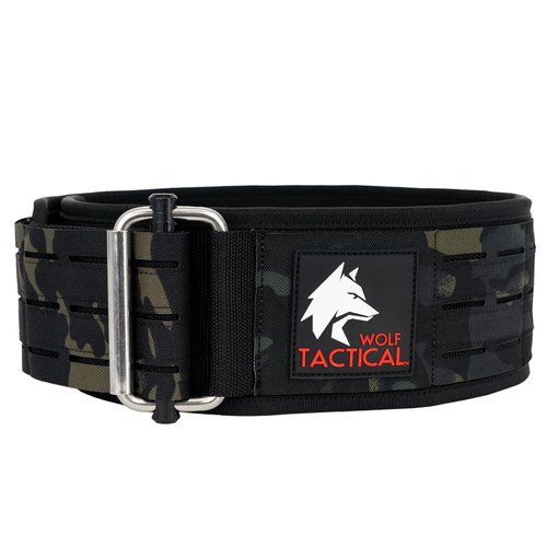 WOLF TACTICAL Weight Lifting Belt – Weight Belt for Men, Powerlifting, Deadlift, Squats, Workout Belt Gym Belts for Men (Medium, Black Camo)