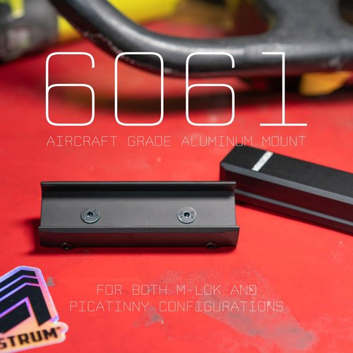 Monstrum Ember 1000 Lumens Low Profile Weapon Light | USB-C Rechargeable | Includes Remote Pressure Switch and Cable Clips | Black | Compatible with M-LOK