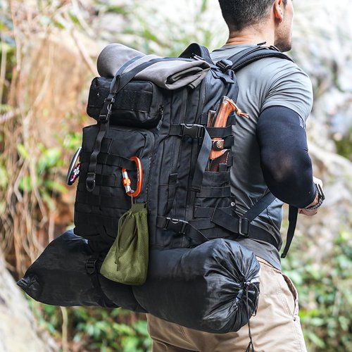 CamGo Tactical Dump Bag Molle Mesh Pouches Lightweight Range Compact Micro Drawstring Foraging Roll Up Foldable Recovery Ar Mag Tool Pack EDC Drop Net Storage Belt Bag (#01-Army Green)