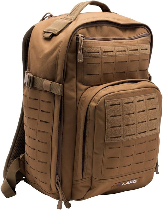 LAPG Atlas 12 Hour Tactical Backpack for Men & Women, Survival Gear Bag, Large Hiking Camping Bug Out Backpack, Black