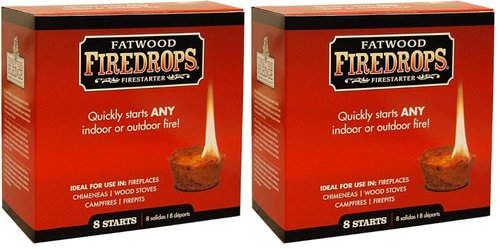 Better Wood Products Fatwood Firedrops Firestarters, 8-Count (Pack of 2)