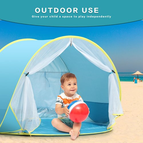 Senodeer Baby Beach Tent, Pop Up Play Tent for Infants, UV Protection Sun Shelter for Toddlers, Infant Portable Sun Shade