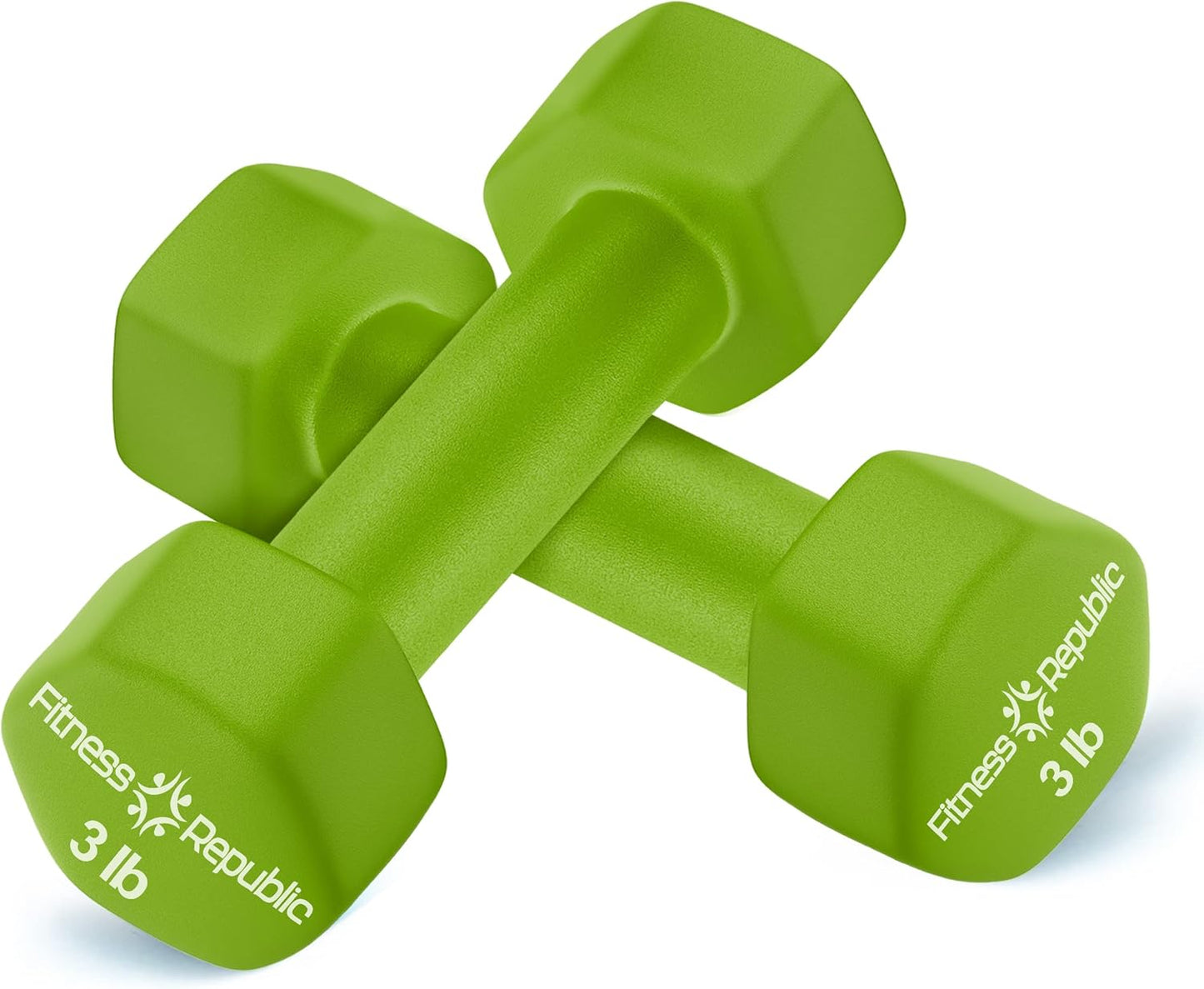Neoprene Dumbbell Set of 2, Non-Slip, Hex Shape, Free Weights for Muscle Toning and Strength Building - Portable Home Gym Hand Weights