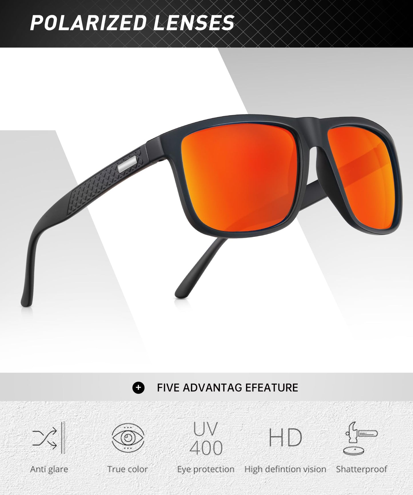 KALIYADI Sunglasses-Men Polarized-Sunglasses Mens Sun glasses: Sun Glasses Polarized UV Protection Unisex Driving Fishing Golf