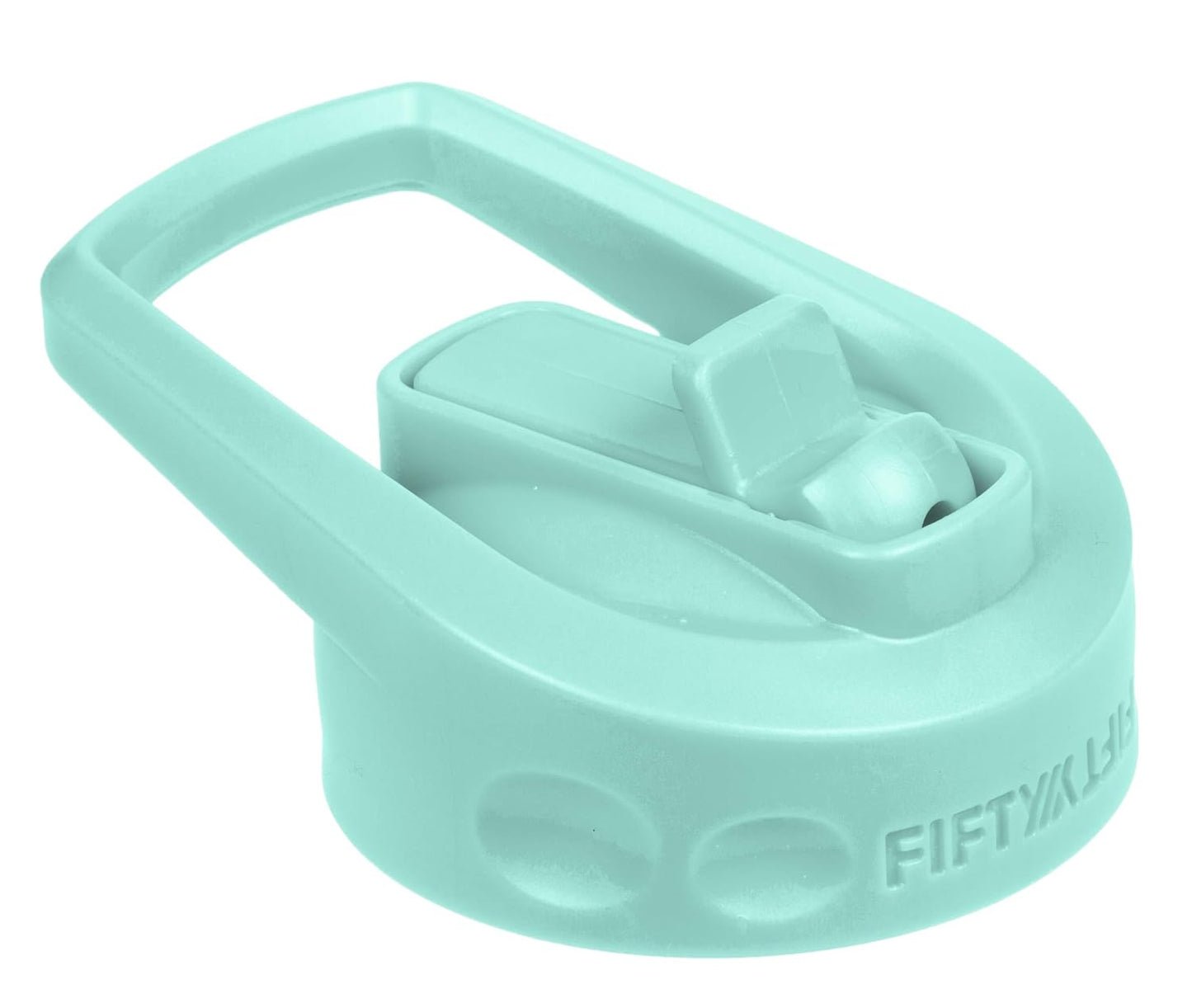 FIFTY/FIFTY A68002BK0 Wide Mouth Cap Lid Water Bottle with Straw, Plastic, Black