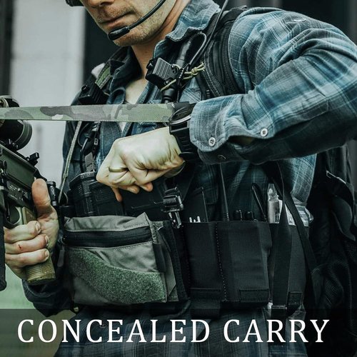 CASONMMAX Low-Vis Tactical Chest Fixation Device,Lightweight Elastic Rig Cummerbund Combat Gears. (Wolf Grey)