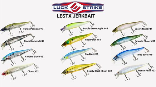 Luck E Strike STX Jerkbait, 4.5 Inch Hydrodynamic Fishing Lure, Made in The USA, French Pearl