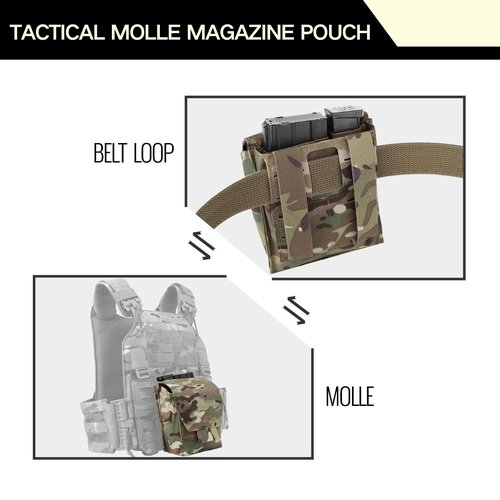 Tactical Molle Magazine Pouch 5.56 7.62 Multi-Use Mag Pouches Hunting Cummerbund Accessories Dump Pouch GP Storage Bag for Duty Belt Vest