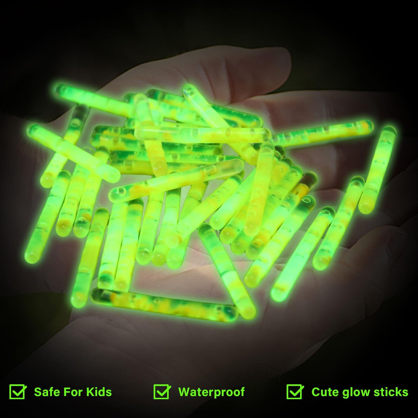 600 Pcs Fishing Glow Sticks Bulk for Bobbers 1.5 Inch Mini Glow Sticks Night Fishing Glow Stick Rod Tip Glow Sticks Underwater Light Stick for Rave Easter Halloween Christmas New Year Party Decor