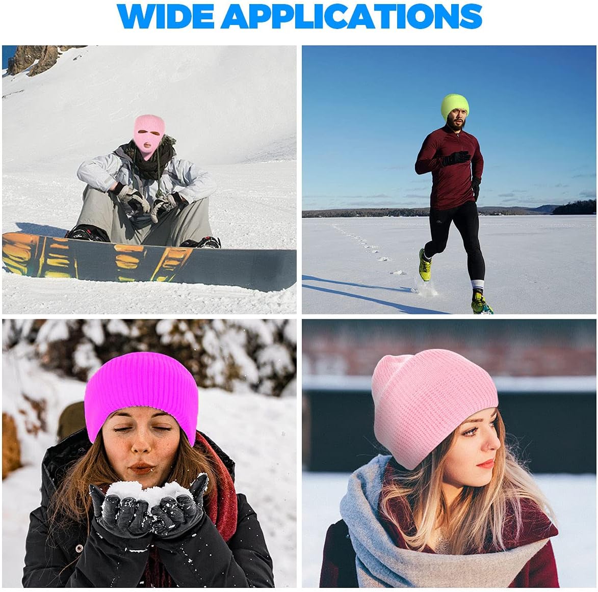 3-Hole Full Face Mask | Knitted Winter Balaclava Cap for Outdoor Sports