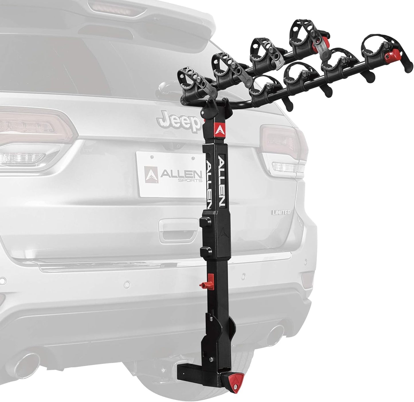Allen Sports Deluxe Locking Quick Release 4-Bike Carrier for 2 Inch Hitch, Model 542QR, Black