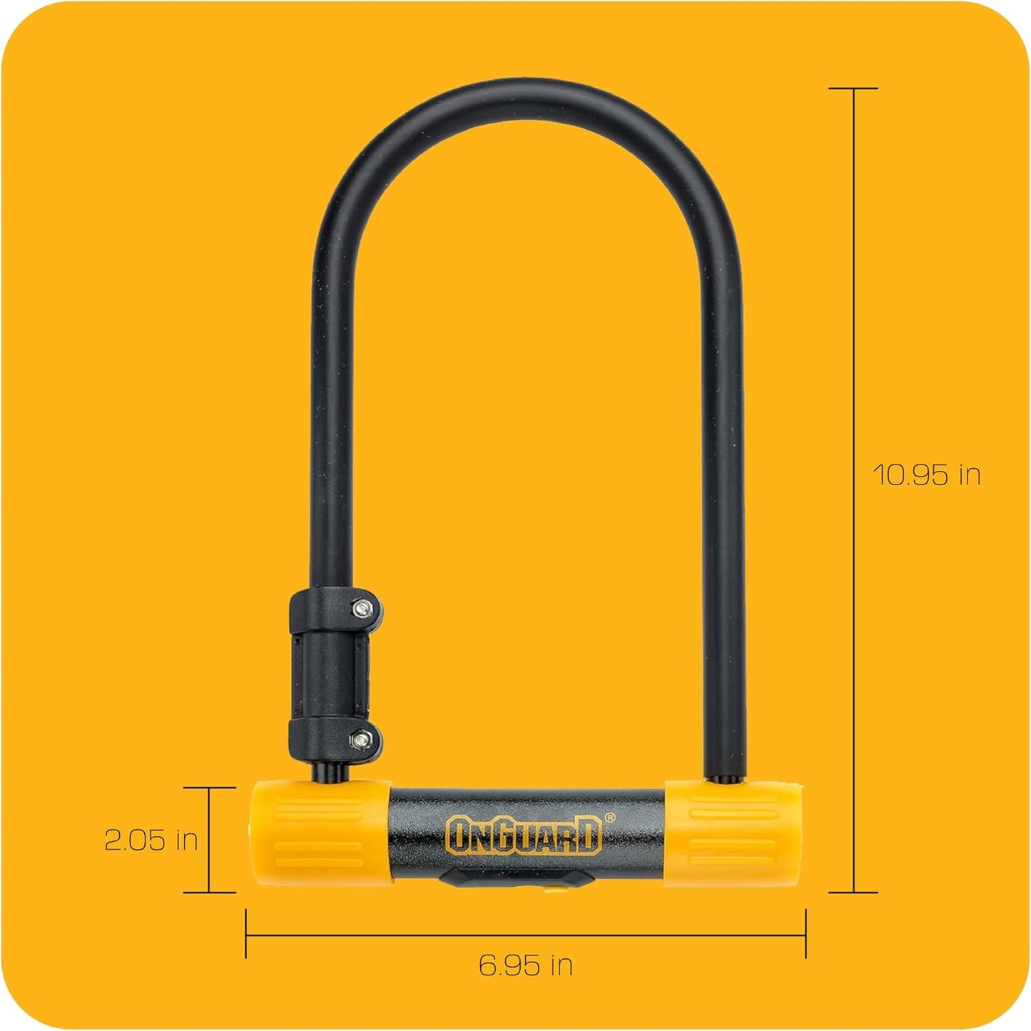 OnGuard Bulldog STD U-Lock, Black/Yellow