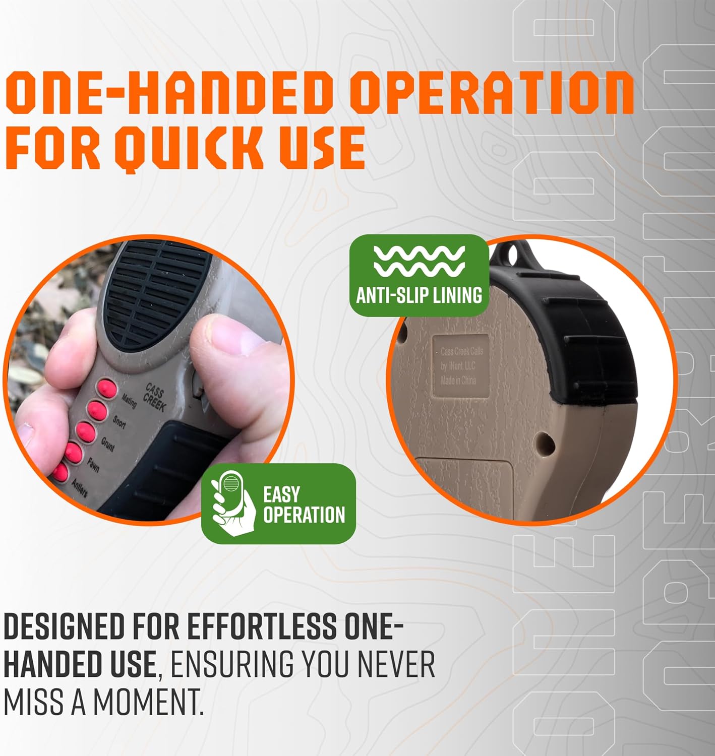 Cass Creek Ergo Call, Handheld Electronic Hunting Call, Compact Design, 5 Authentic Calls in 1, Expert Calls for Everyone