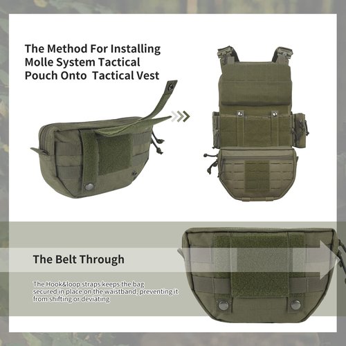 MYTHFINDER Tactical Dump Drop Pouch Molle Pouch with Hook & Loop Panels for Tactical Vest