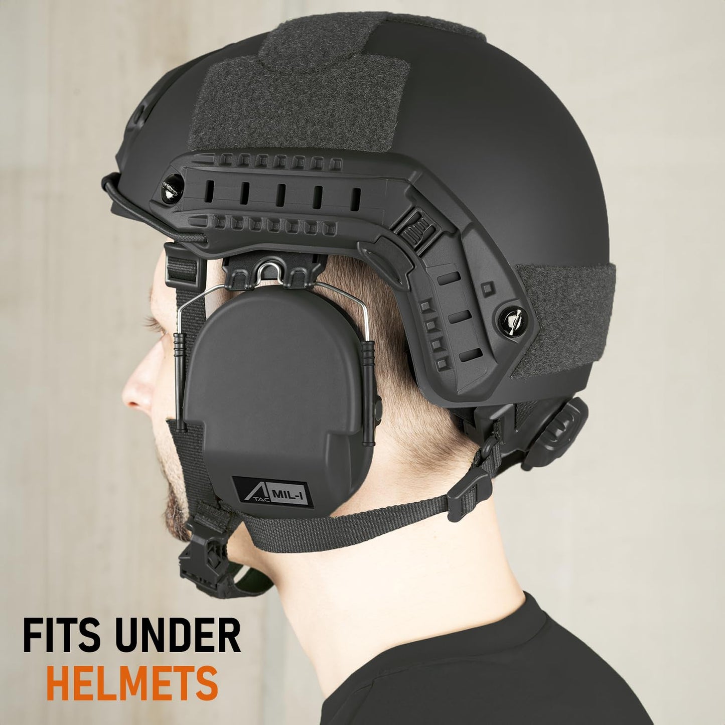 ACE Schakal MIL-I Ear Muffs - Hearing Protectors According to Military Standard for Hunting & Shooting - Tactical & Robust - Black