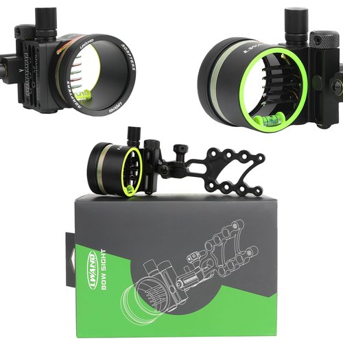 Precise Compound Bow Sight - 5-Pin Bow Sights for Compound Bows, 0.019" Pins CNC Aluminum, Anti-Glare Design‌ for Right Hand Hunters Outdoor Hunting (Short Frame‌)