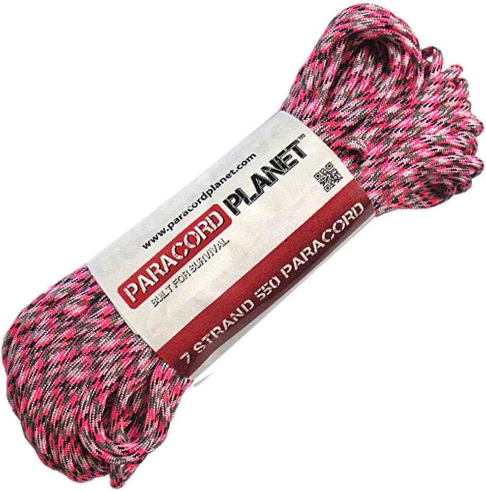 Paracord Planet 550 lb, 50' Foot Hank, Parachute Cord. Also Known as Paracord Rope, Parachute Rope, Utility Cord, Tactical Cord, and Military Cord. USA Made to Provide Durability and Strength.