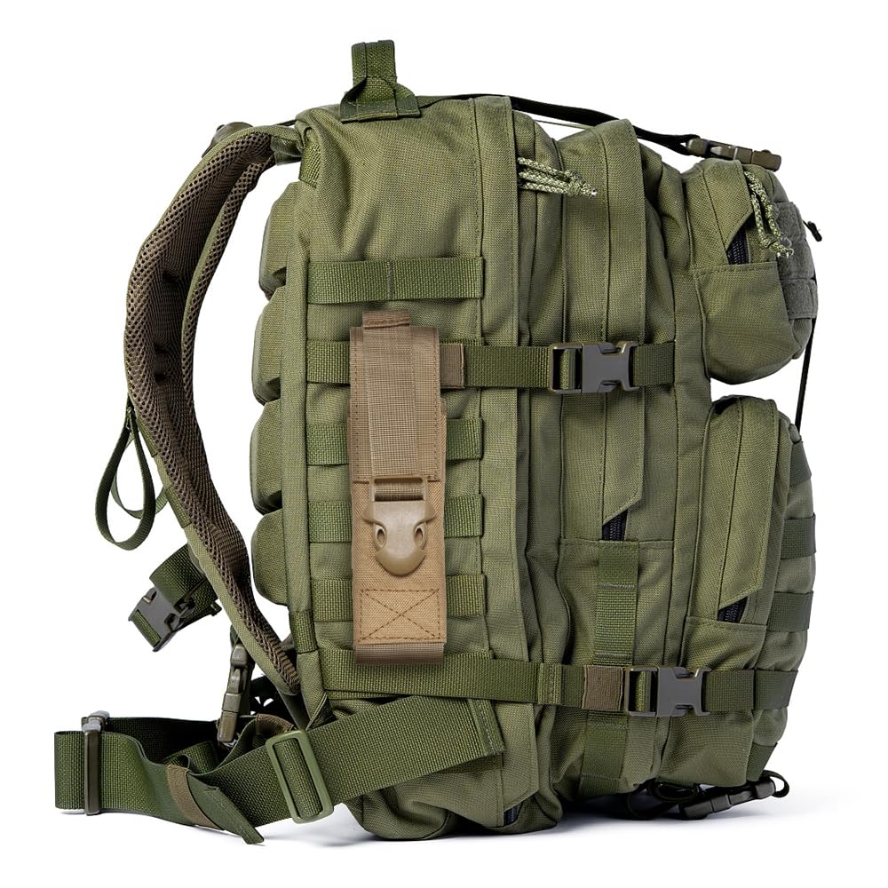 Tactical Flashlight Pouch, Flashlight Belt Carry Case Portable Nylon Tool Pouch for Camping, Hunting, Hiking, Mountaineering