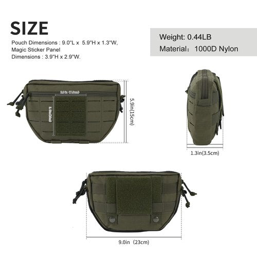MYTHFINDER Tactical Dump Drop Pouch Molle Pouch with Hook & Loop Panels for Tactical Vest