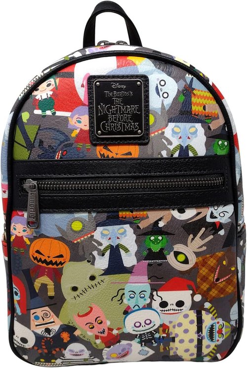 Loungefly Nightmare Before Christmas NBC Chibi Character Mini Backpack (One Size, Multi)